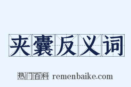 夹囊反义词是什么意思的图片